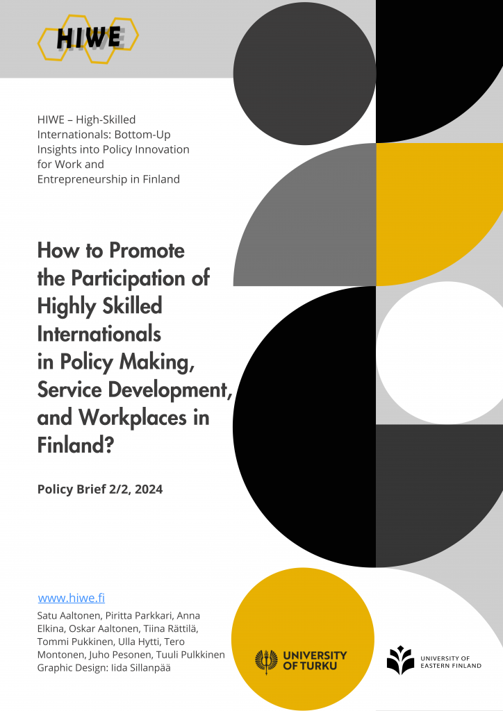 Cover page of HIWE's policy brief